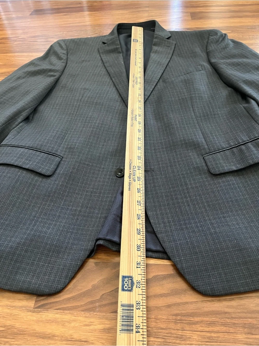 Michael Kors Men's 42r Charcoal Windowpane Blazer